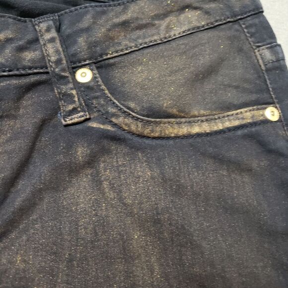 Robin's Jeans Gold And Black Fade Gold Wings Womens Sz 30 Skinny - Picture 4 of 16